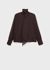 Textured blouse with foulard