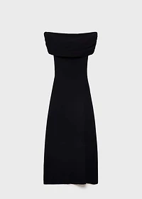 Strapless knitted dress