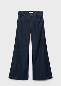Wide leg mid-rise jeans