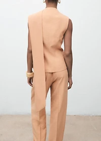 Asymmetrical foulard top