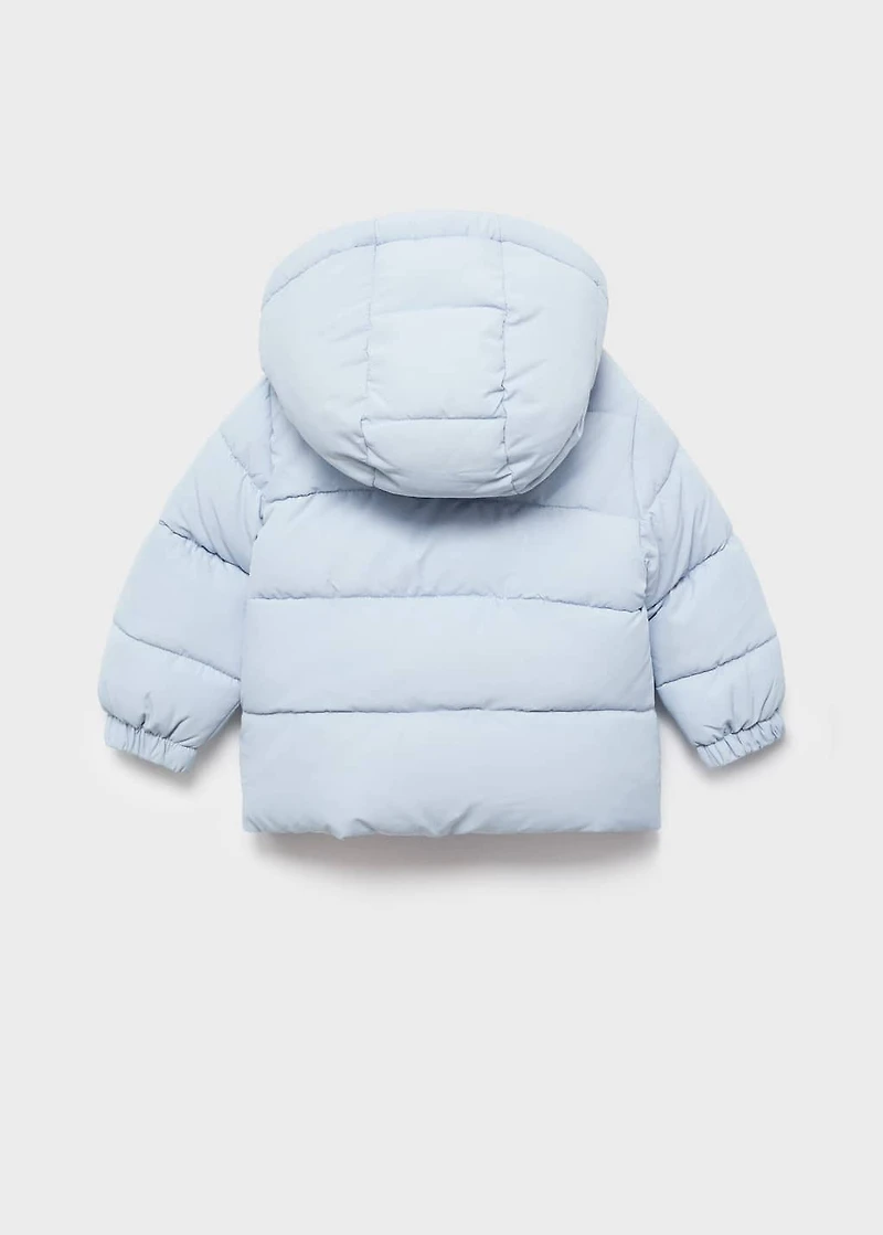 Anorak with shearling-effect hood
