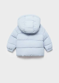 Anorak with shearling-effect hood