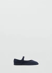 Tweed ballet flats