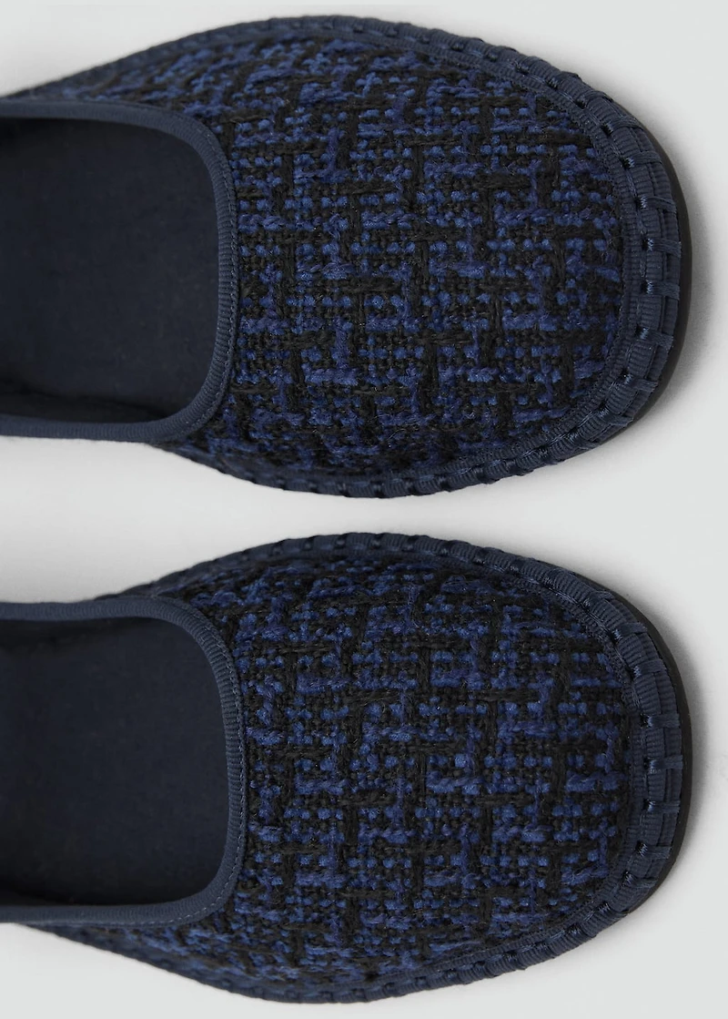 Tweed ballet flats