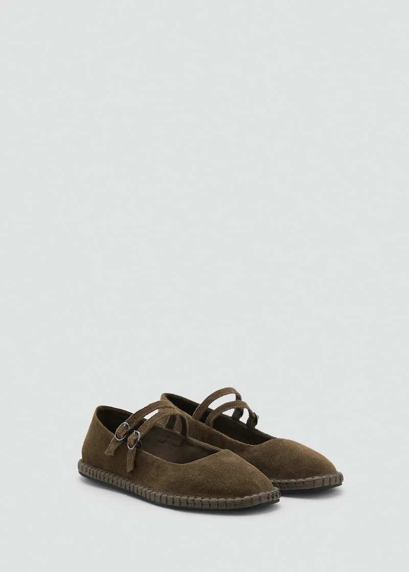 Suede ballet flats