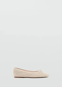 Sheepskin ballet flats