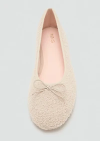 Sheepskin ballet flats