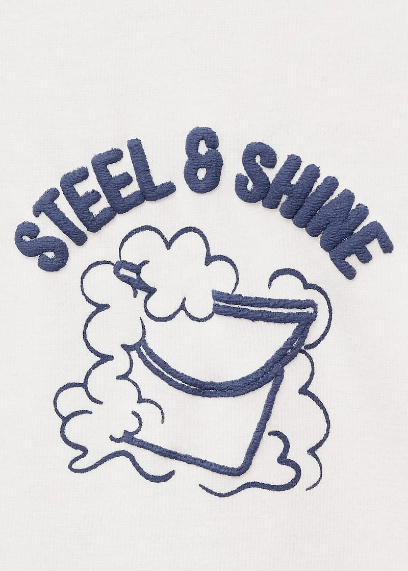 Embossed cotton t-shirt