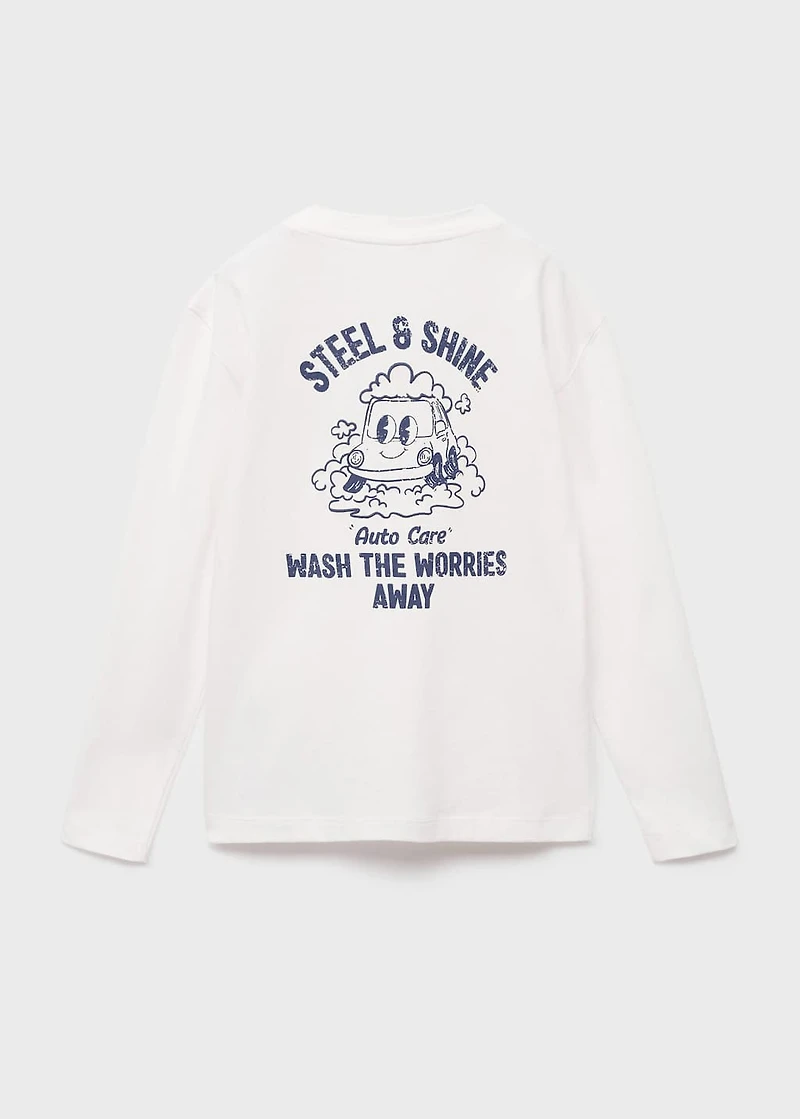 Embossed cotton t-shirt