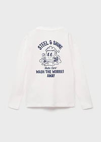 Embossed cotton t-shirt