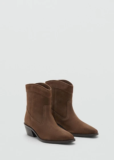 Suede leather ankle boots