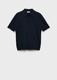 Cotton knitted polo shirt