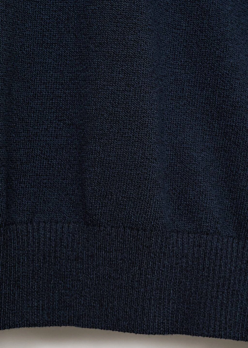 Cotton knitted polo shirt