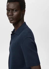 Cotton knitted polo shirt