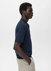Cotton knitted polo shirt