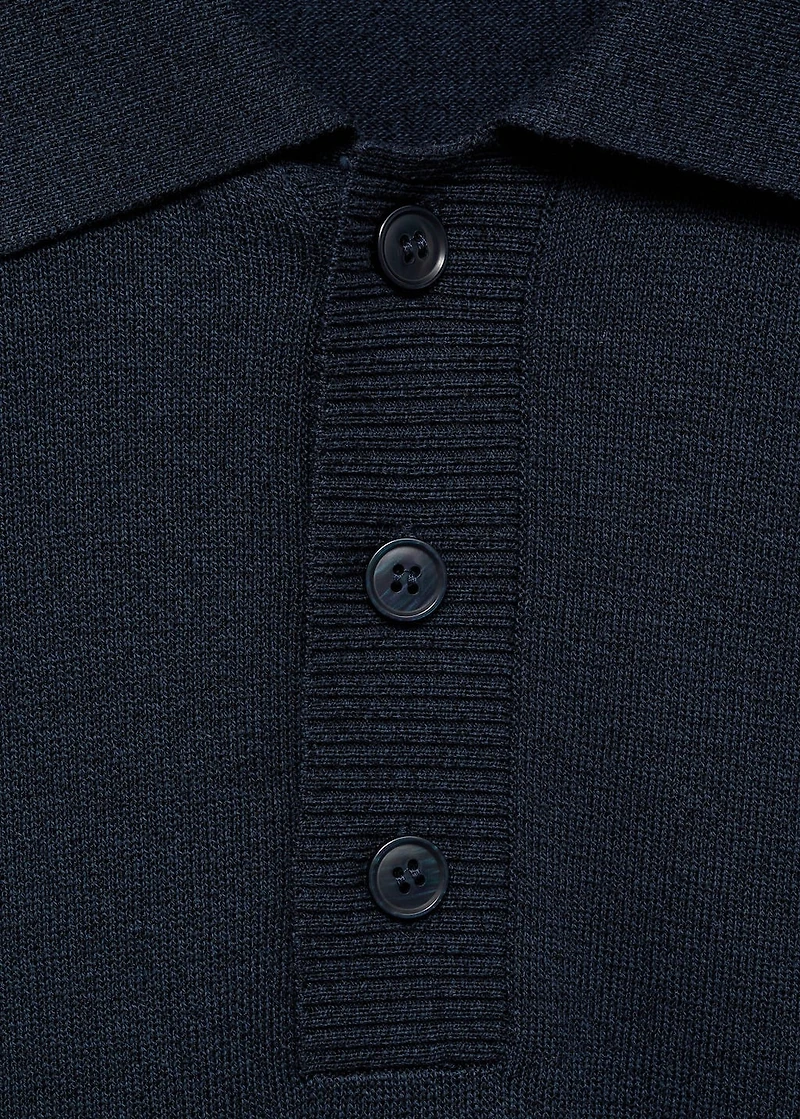 Cotton knitted polo shirt