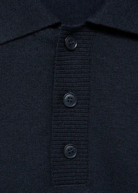 Cotton knitted polo shirt
