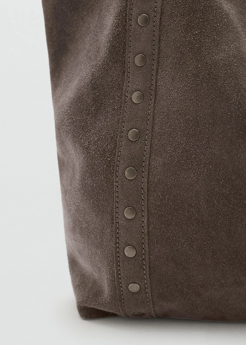 Suede tote bag
