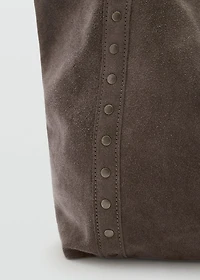Suede tote bag