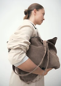 Suede tote bag