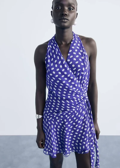 Dots wrap dress
