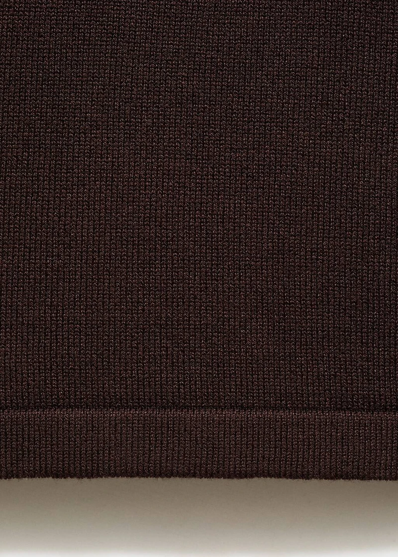 Fine-knit wide-leg pants