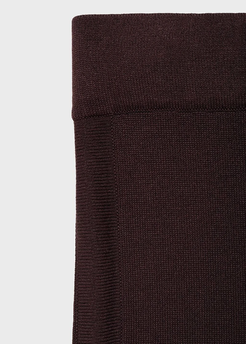 Fine-knit wide-leg pants