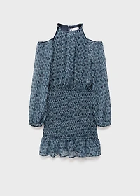 Floral dress with cut-out