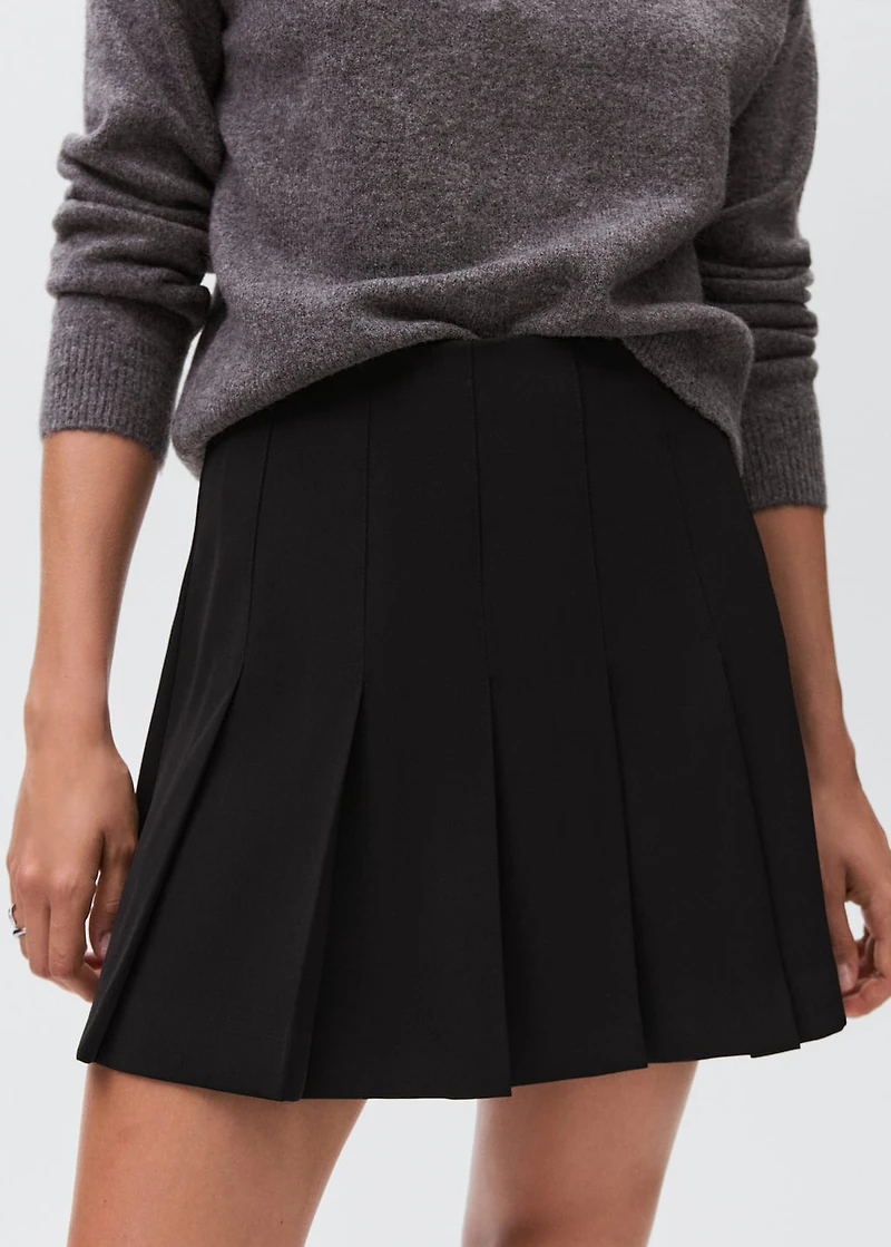 Pleated skirt pants