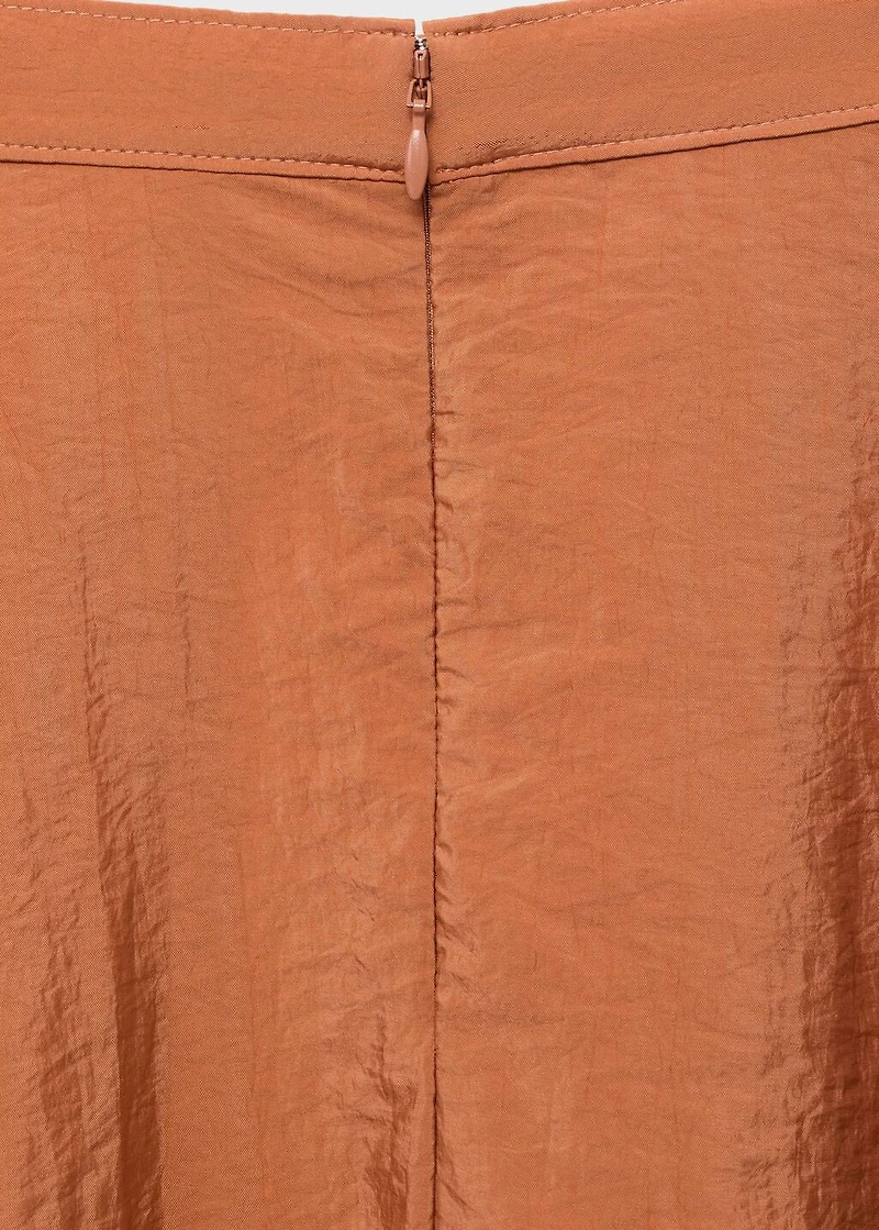 Midi satin skirt