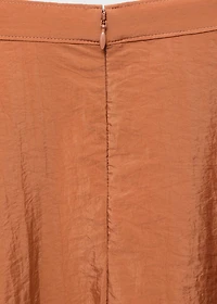 Midi satin skirt