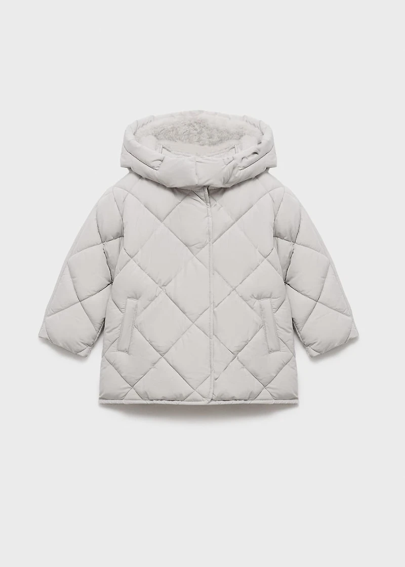 Hood quilted coat