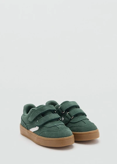 Leather mixed sneakers
