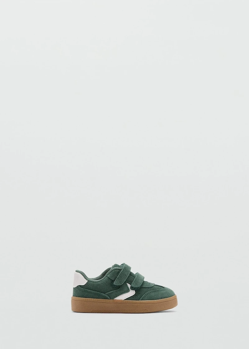 Leather mixed sneakers