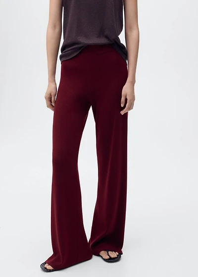 Straight knitted pants