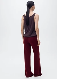 Straight knitted pants