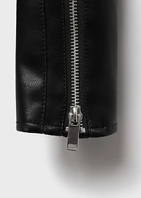 Leather-effect biker jacket