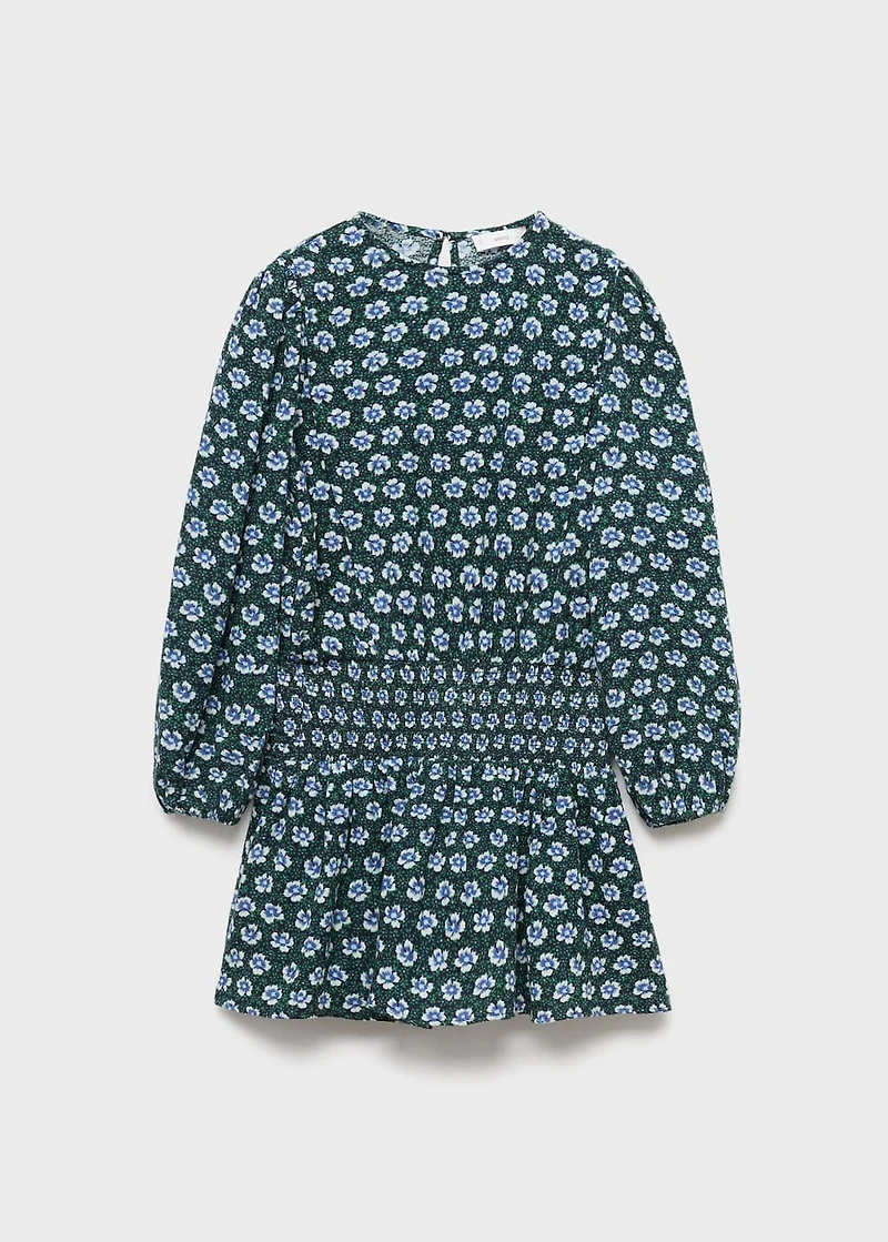 Ruched floral dress