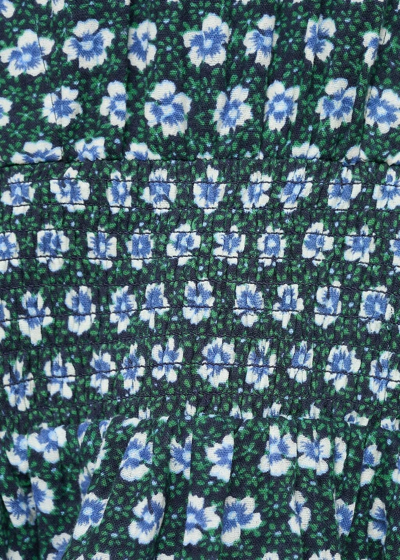 Ruched floral dress