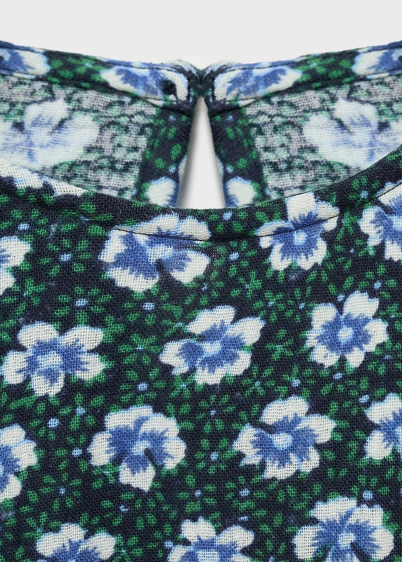 Ruched floral dress