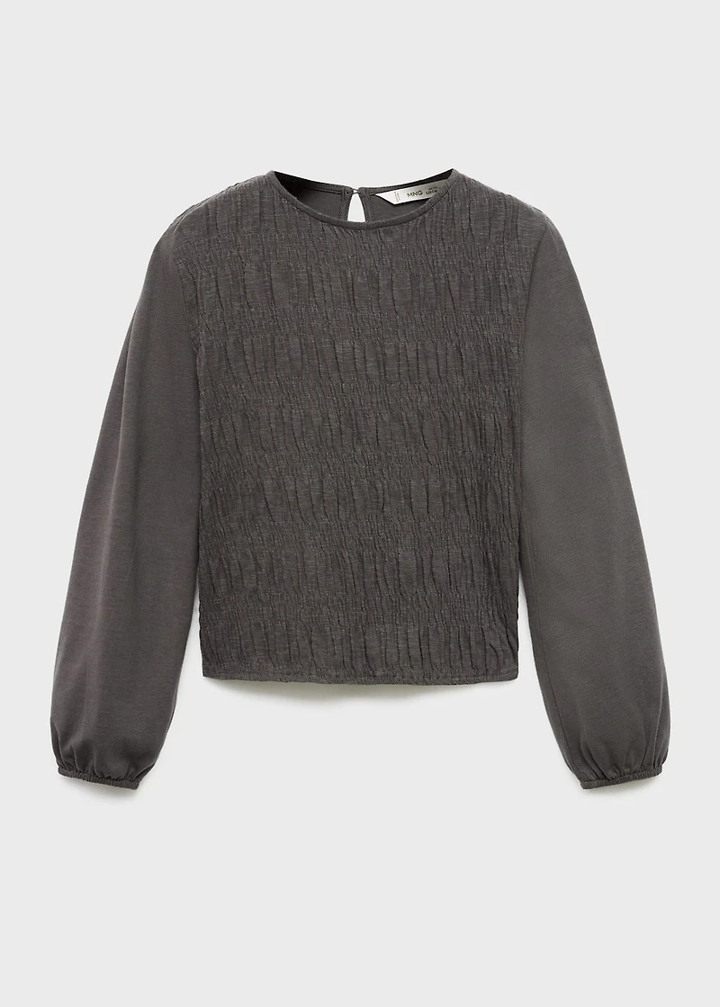 Long-sleeved t-shirt with ruffles