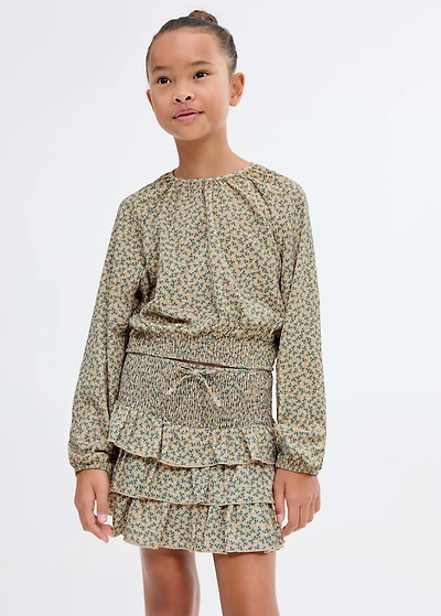 Floral A-line skirt