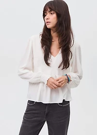 Ruched flowing blouse