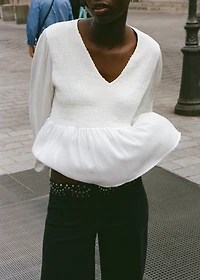 Ruched flowing blouse