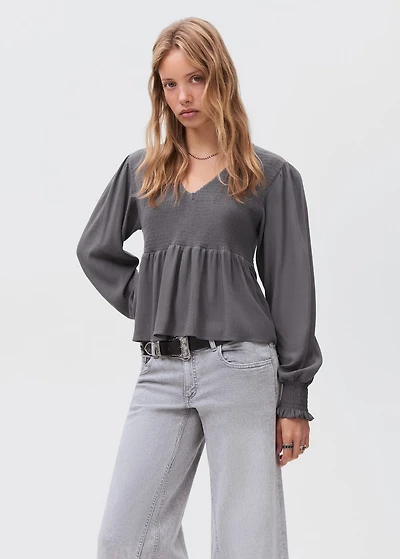 Ruched flowing blouse