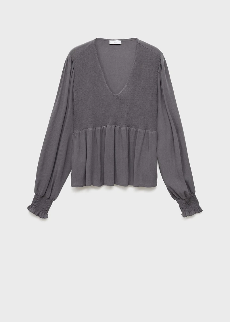 Ruched flowing blouse