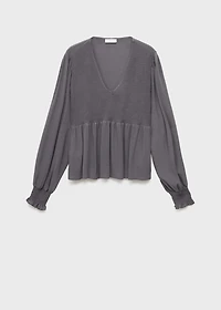 Ruched flowing blouse