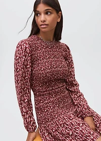 Printed ruffle dress