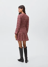Printed ruffle dress