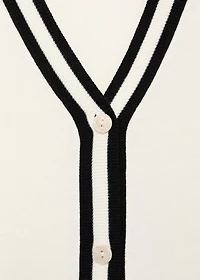 Cardigan with contrasting stripes
